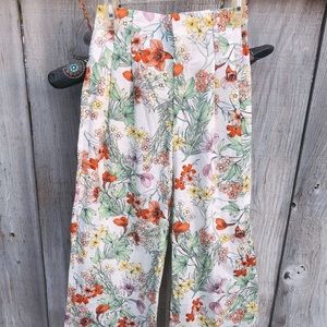 Zara Floral Wide Leg Trousers